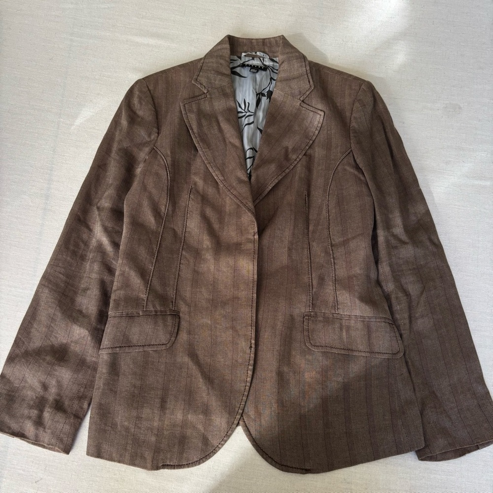 Sisley Brown Pinstripe Blazer